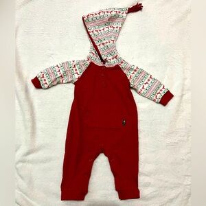 Holiday 9 months one piece!! Christmas! Hooded tassel. Littlest Prince